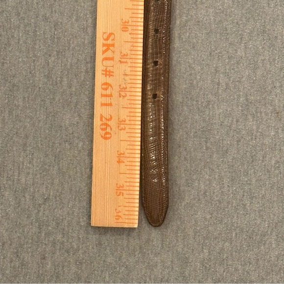 Brighton Classics Belt Leather Lizard Snake Embossed BBrown  Size M/30 4B608 - Picture 7 of 8